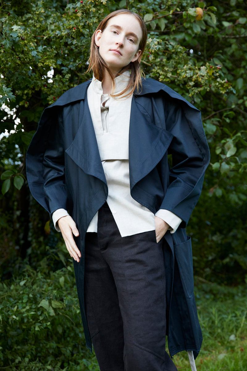 SOLO | TAILORED HEMP LONG POCKET TROUSER