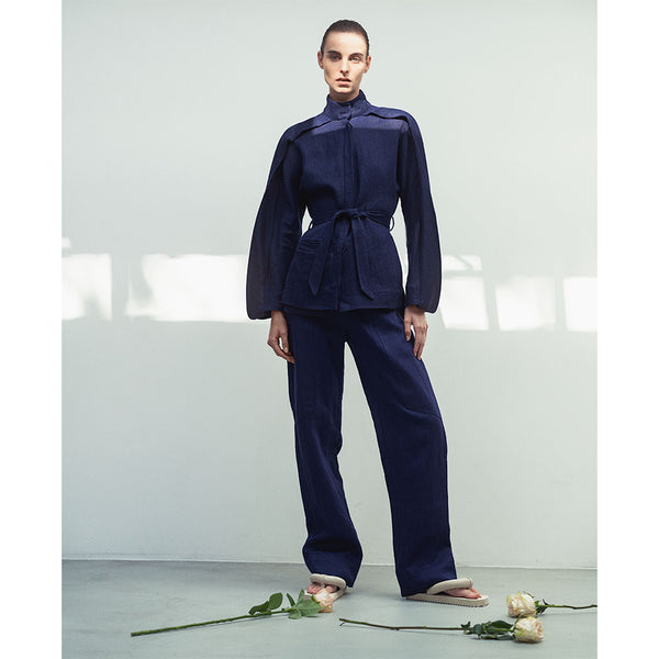 SOLO | TAILORED HEMP LONG POCKET TROUSER