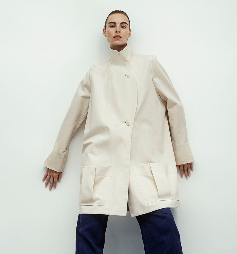 RUFFALOHO | GABERDINE PAINTER'S COAT