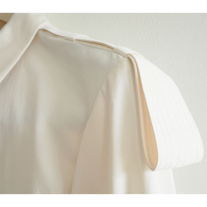 SILVER & BLUE | PLAYFUL SHOULDER & CUFF DETAIL SHIRT