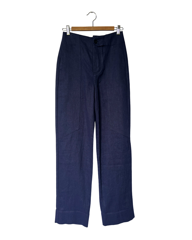 SOLO | TAILORED HEMP LONG POCKET TROUSER