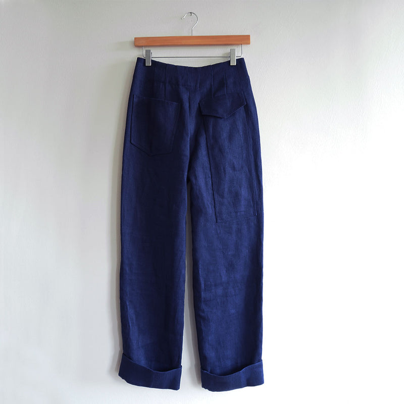 SOLO | TAILORED HEMP LONG POCKET TROUSER