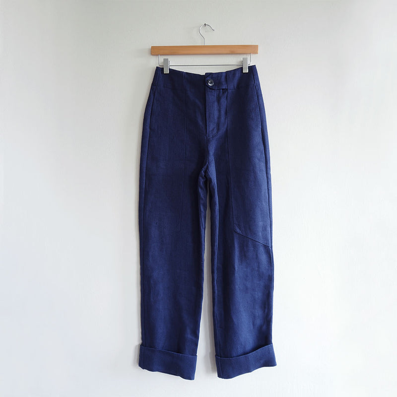 SOLO | TAILORED HEMP LONG POCKET TROUSER