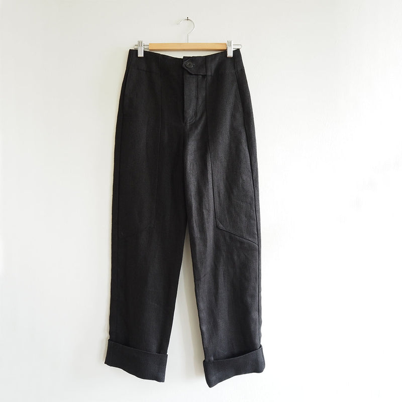 SOLO | TAILORED HEMP LONG POCKET TROUSER