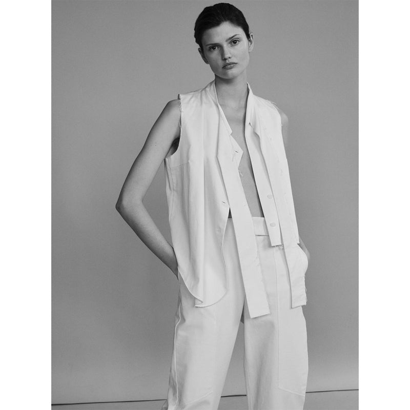 &YOU2 | ORGANIC COTTON ASYMMETRIC WAISTCOAT