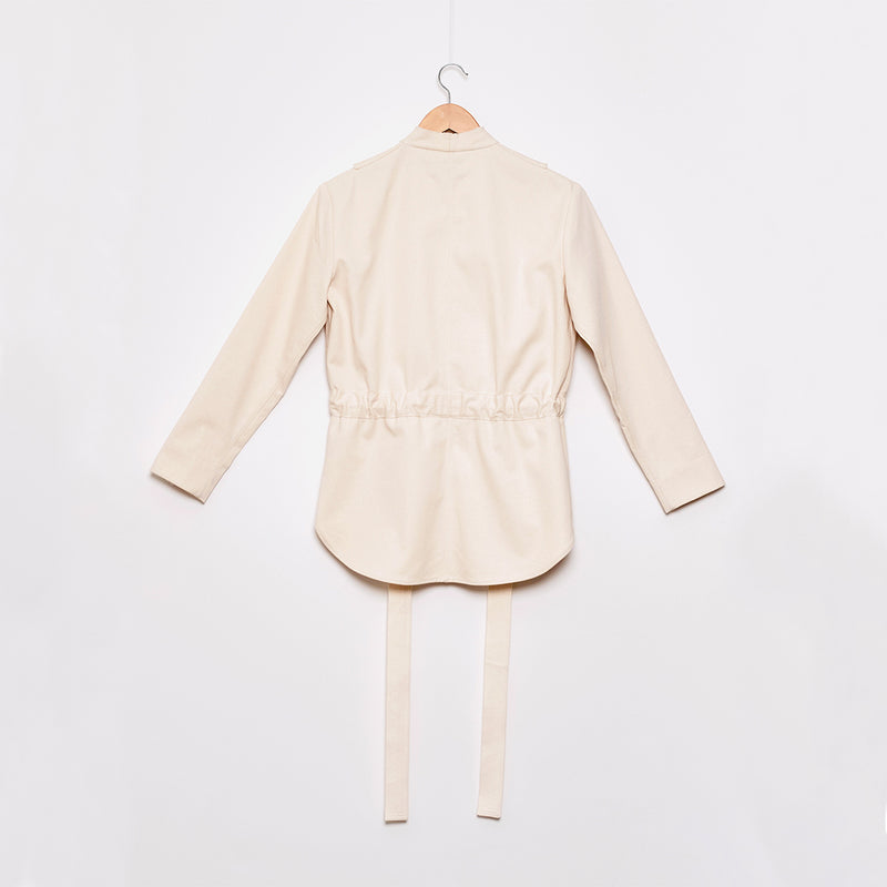 BERRIES | GABERDINE COTTON LAYERED JACKET