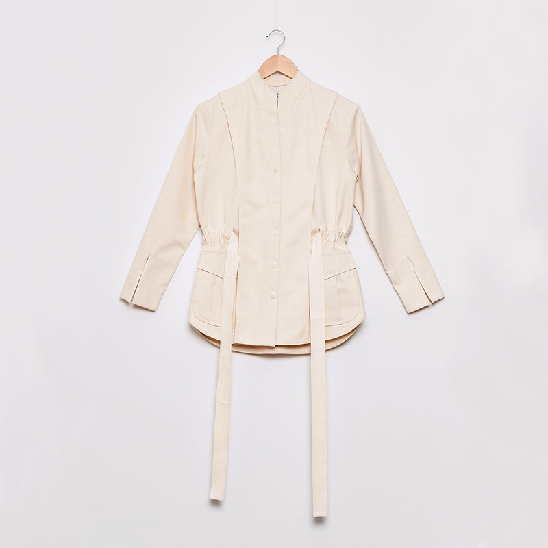 BERRIES | GABERDINE COTTON LAYERED JACKET