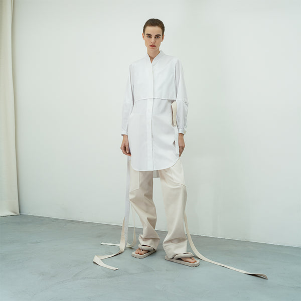 SOLO | TAILORED ORGANIC COTTON LONG POCKET TROUSER