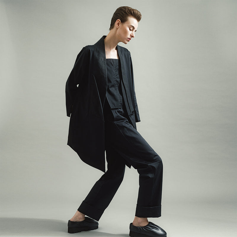 BOUBOU | SATIN LAYERED SHIRT JACKET