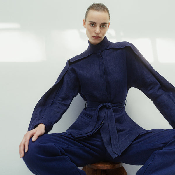 DISH DASH | INDIGO SCULPTED JACKET