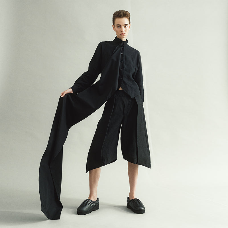 SATIN SCARV | DIAGONAL ATTACHABLE SCARF