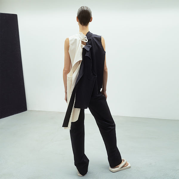 &YOU2 | ORGANIC COTTON ASYMMETRIC WAISTCOAT