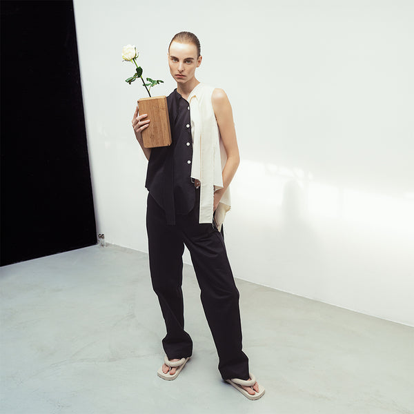 &YOU2 | ORGANIC COTTON ASYMMETRIC WAISTCOAT