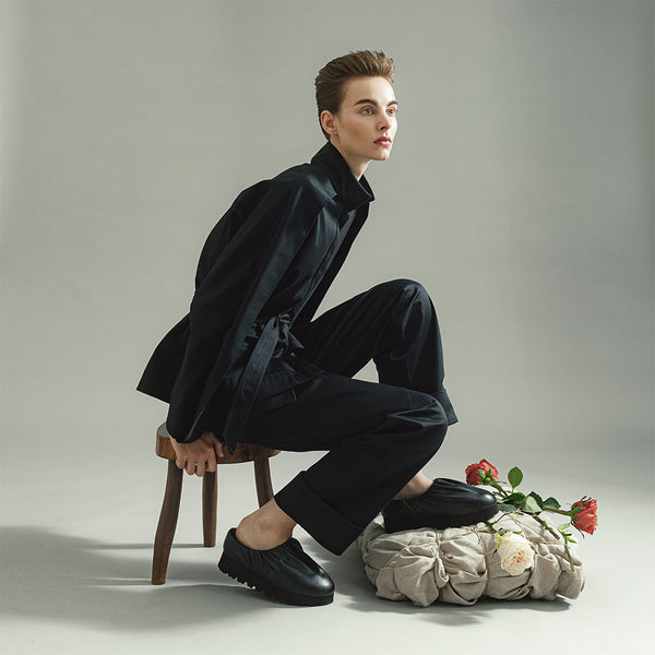 DISH DASH & SOLO | ORGANIC SATIN COTTON SCULPTED EVENING SUIT
