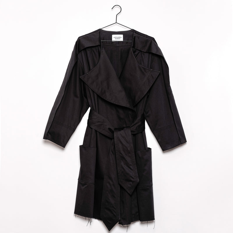 TIME | ORGANIC SATIN SCULPTURAL COAT